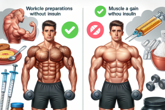 Diferencias en resultados al usar Preparativos para ganar masa muscular con y sin insulina