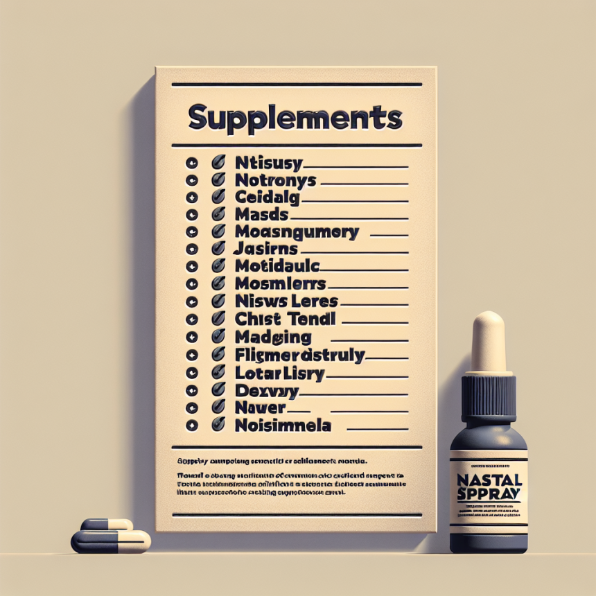 Qué suplementos debes evitar al tomar Aerosoles nasales