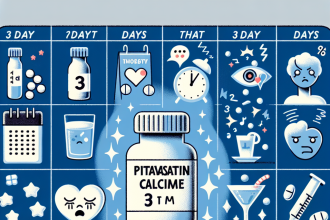 Qué esperar de los primeros 3 días con Pitavastatina cálcica